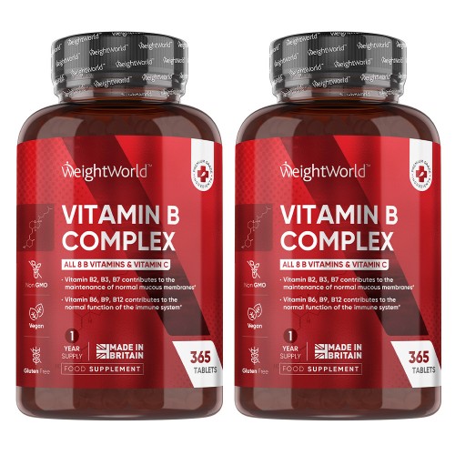 Vitamin B Complex | 365 Tablets (1-Year Supply) | WeightWorld UK
