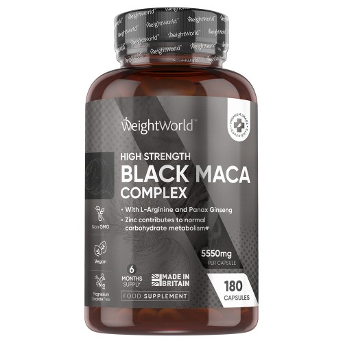 Black Maca Root Complex | 5500mg 180 Capsules | WeightWorld