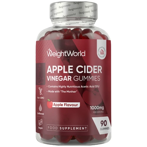 Apple Cider Vinegar with The Mother | 1000mg 90 Gummies | WeightWorld UK