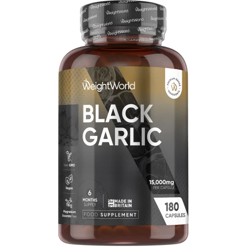 Black Garlic Capsules | 15000mg 180 Capsules | WeightWorld