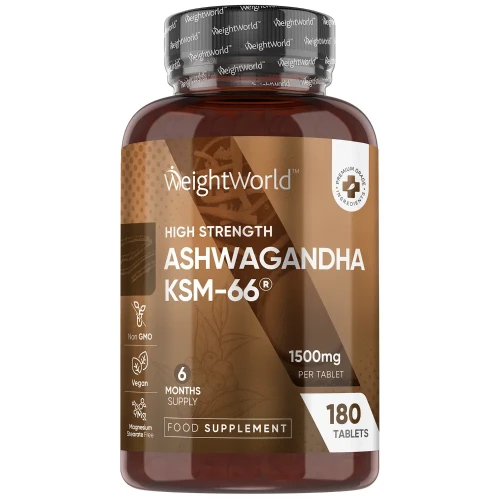 Buy Ashwagandha KSM-66 Tablets | 1500 mg 180 Tablets | WeightWorld.UK
