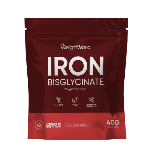 Iron Bisglycinate Tablets | 28mg 400 Tablets | WeightWorld UK