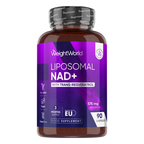 Liposomal NAD+ With Resveratrol Capsules | 575mg 90 Capsules | WeightWorld UK