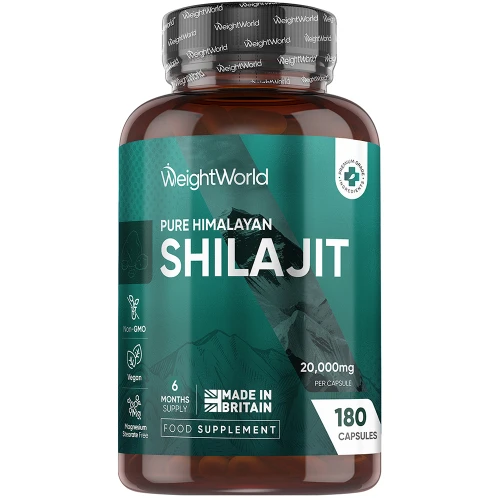 Pure Himalayan Shilajit | 20,000mg 180 Capsules | WeightWorld UK