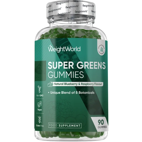 Super Greens Gummies | 90 Gummies | Ideal for Your Optimal Vitality | WeightWorld UK