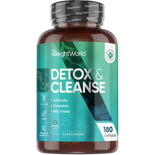 Detox & Cleanse | 180 Capsules | Ideal For Your Overall Well-being | WeightWorld UK