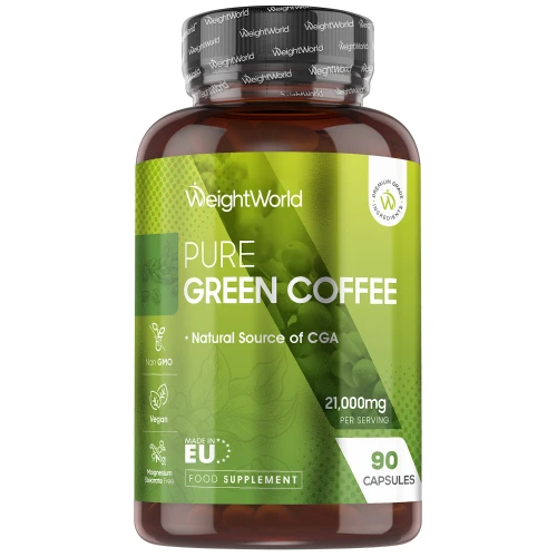 Pure Green Coffee Beans | 21,000mg 90 Capsules | WeightWorld UK